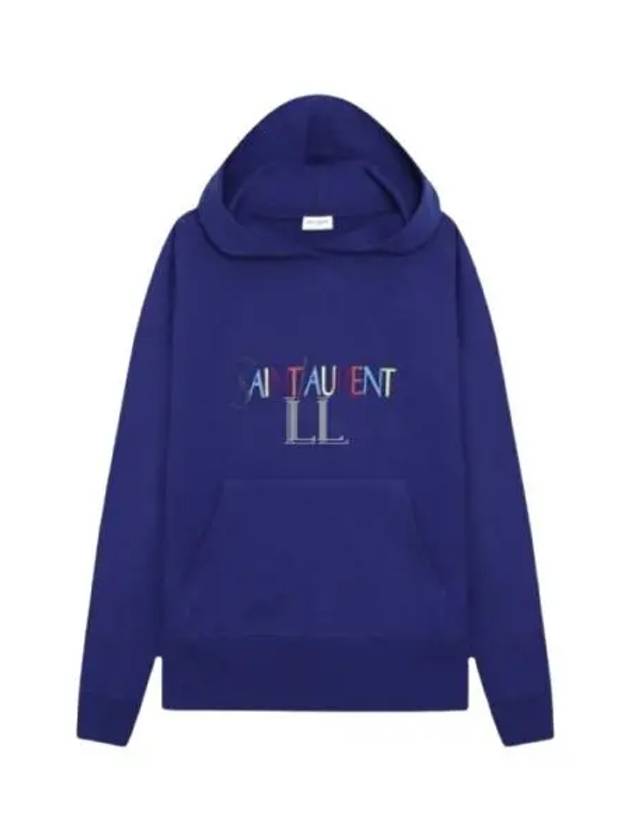 Luxury Saint Laurent Trending 2025 Women's Logo Hoodie Blue