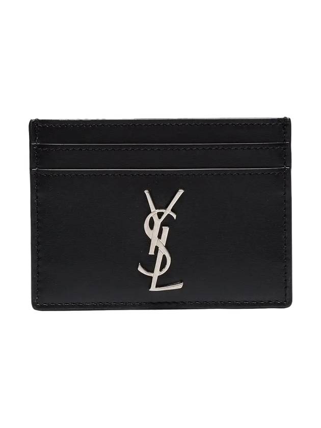 Luxury Saint Laurent Trending 2025 Monogram Card Case in Smooth Leather Black