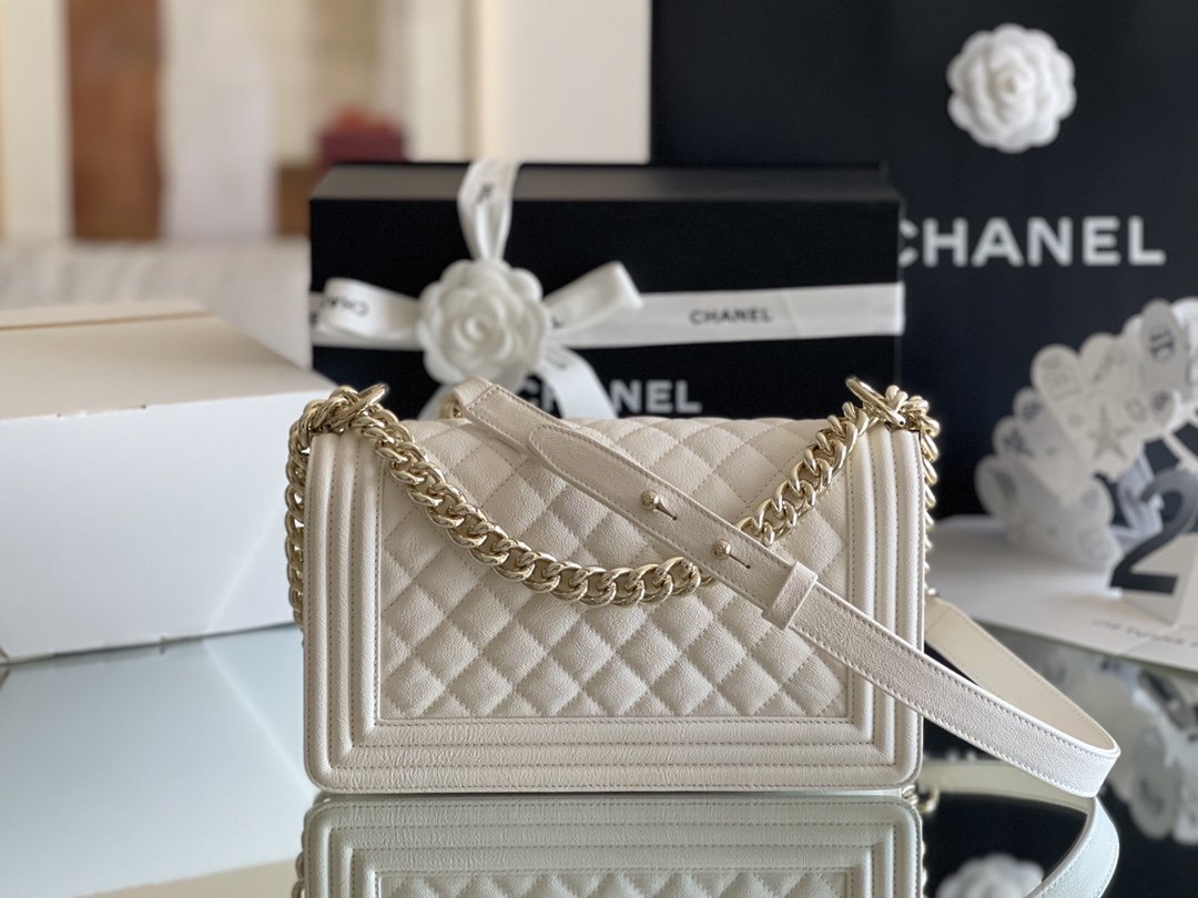 CHLMeTop Qualityum Classic Top Qualityap Bag 25cm White For Women A67086