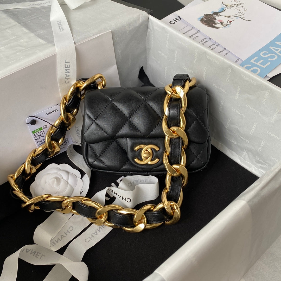 CHLMini Top Qualityap Bag Black For Women Bags Shoulder And Crossbody Bags 6.6in/17cm AS3213
