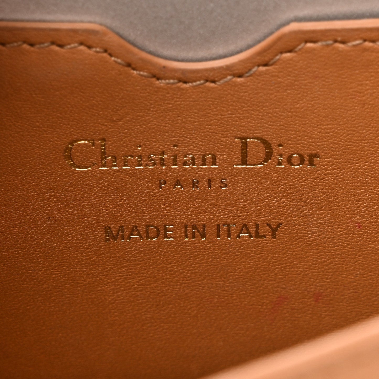 Christian Dior Box Calfskin East West Bobby Bag Cognac