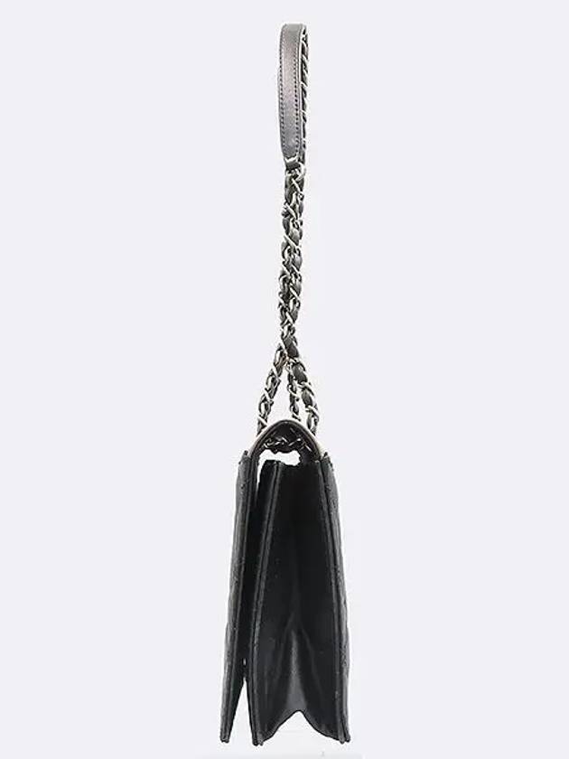 A93012 Brown Black Color Ballet Flap   Silver CC Chain Shoulder Bag Chanel