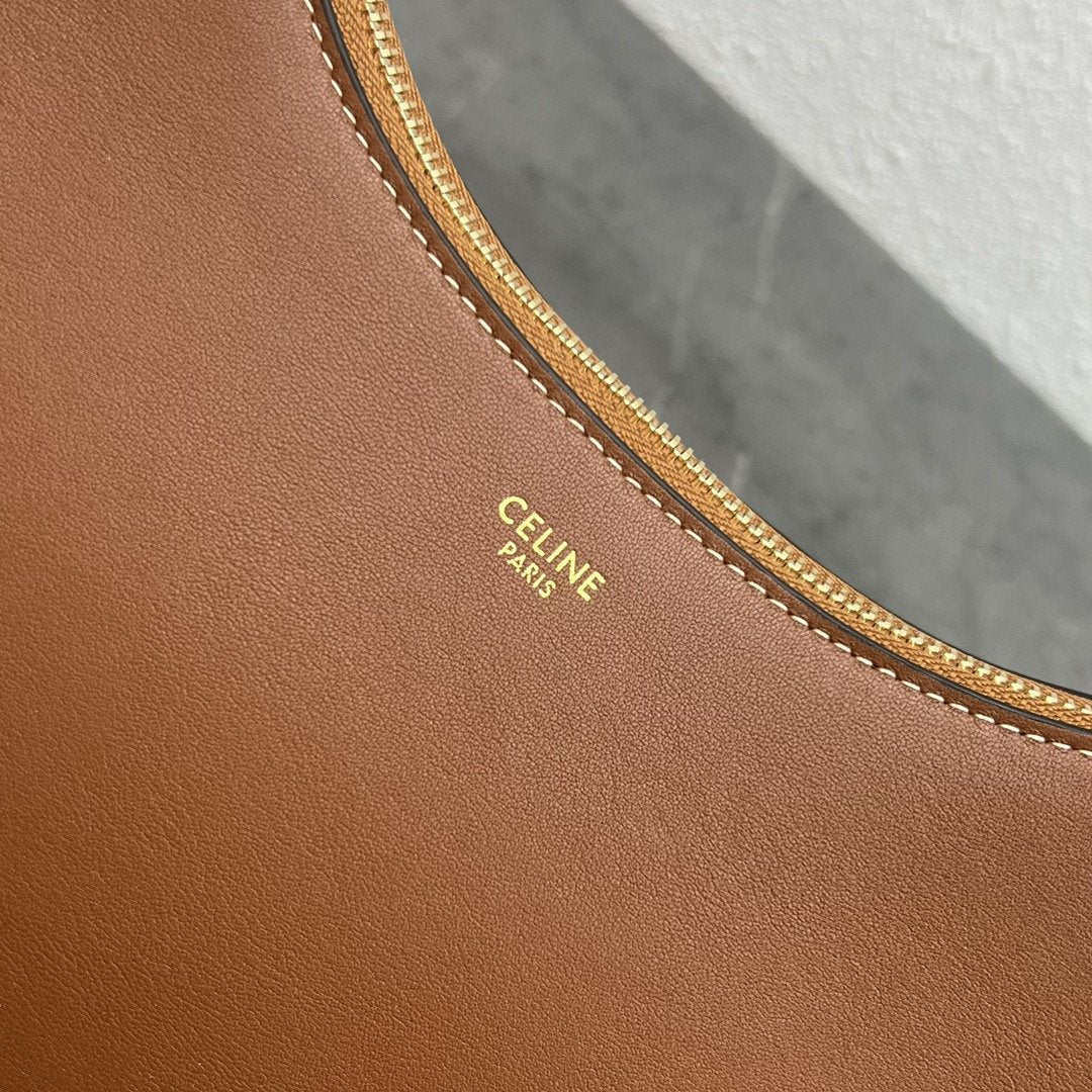 Top Quality Mirror Hobo Bag Brown For Women 9.6in/24.5cm 