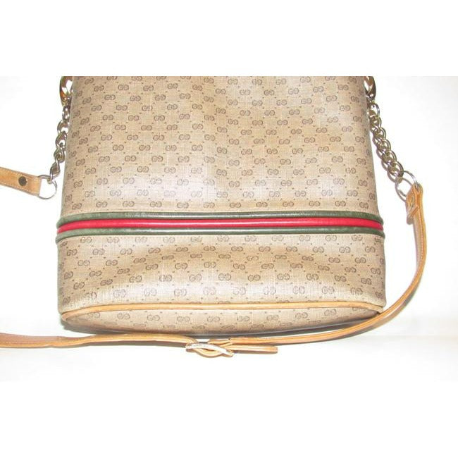 ! Gucci   Camel Leather With Red And Green Bold Gold Gg Horse Bit Center