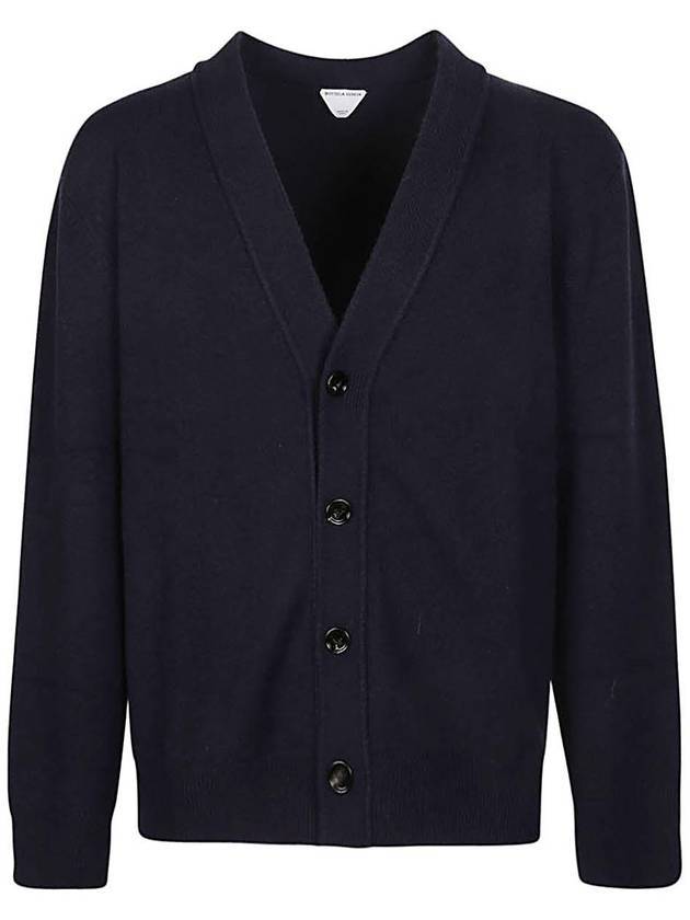 Luxury Bottega Veneta Classic Cashmere Cardigan Navy