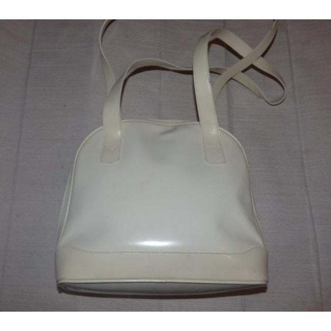 Gucci   Ivory Patent Leather Satchel