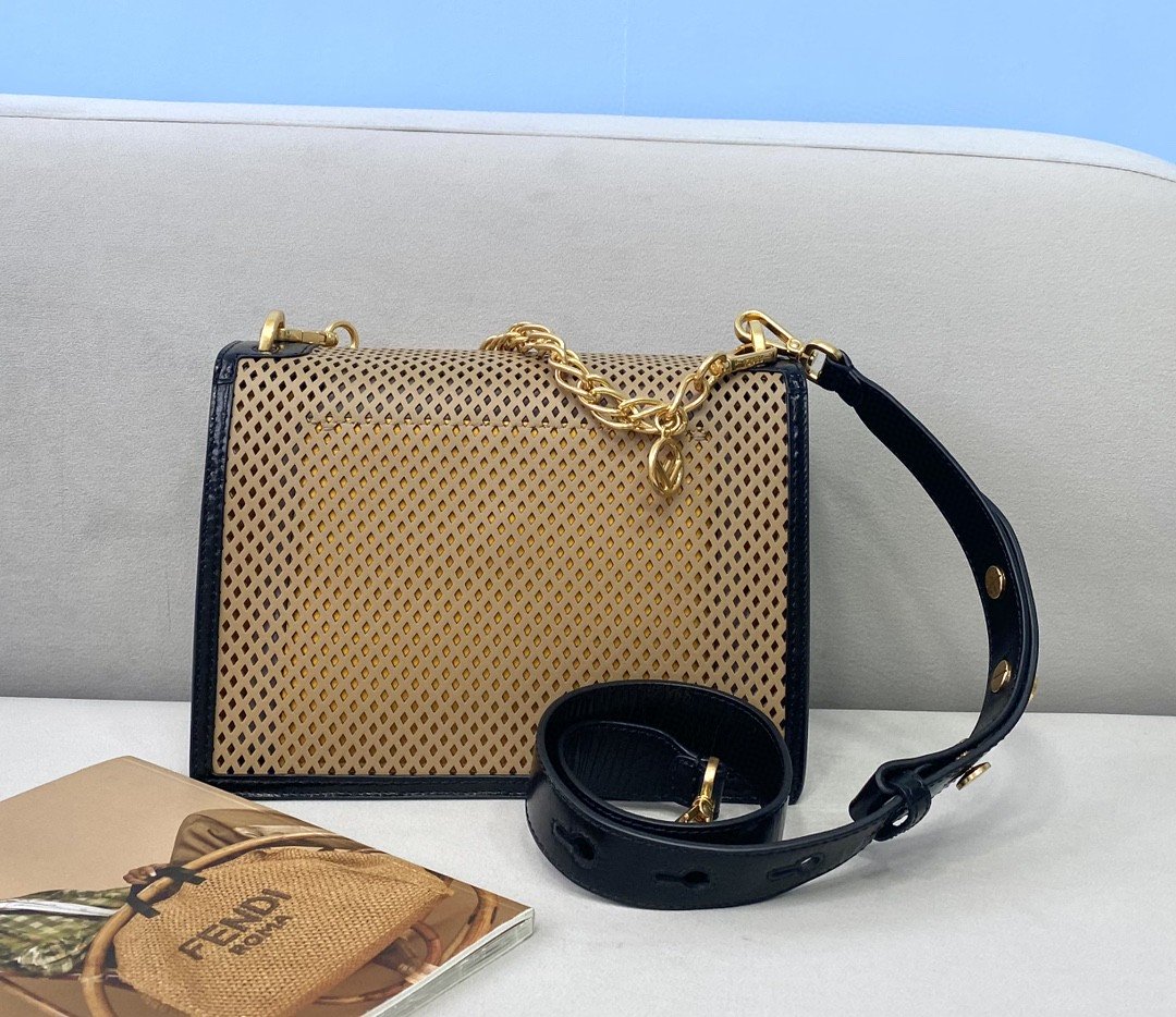 Top QualityTop Quality Medium Kan U Black and Brown Bag For Woman 25cm/10in