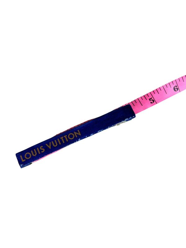 Louis Vuitton Blue Re-Purposed Ribbon Hair Clip