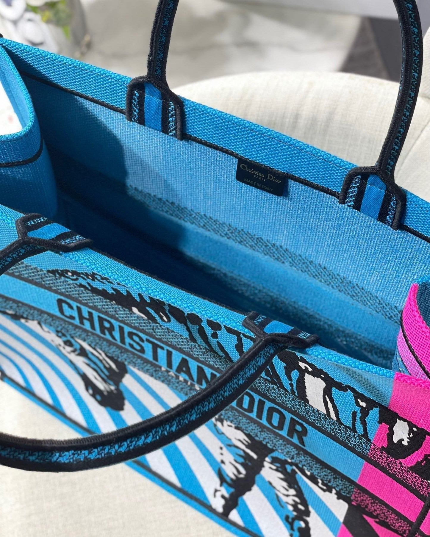 Top Quality Large Book Tote Blue And Pink, For Women, Womens Handbags 16.5in/42cm CD