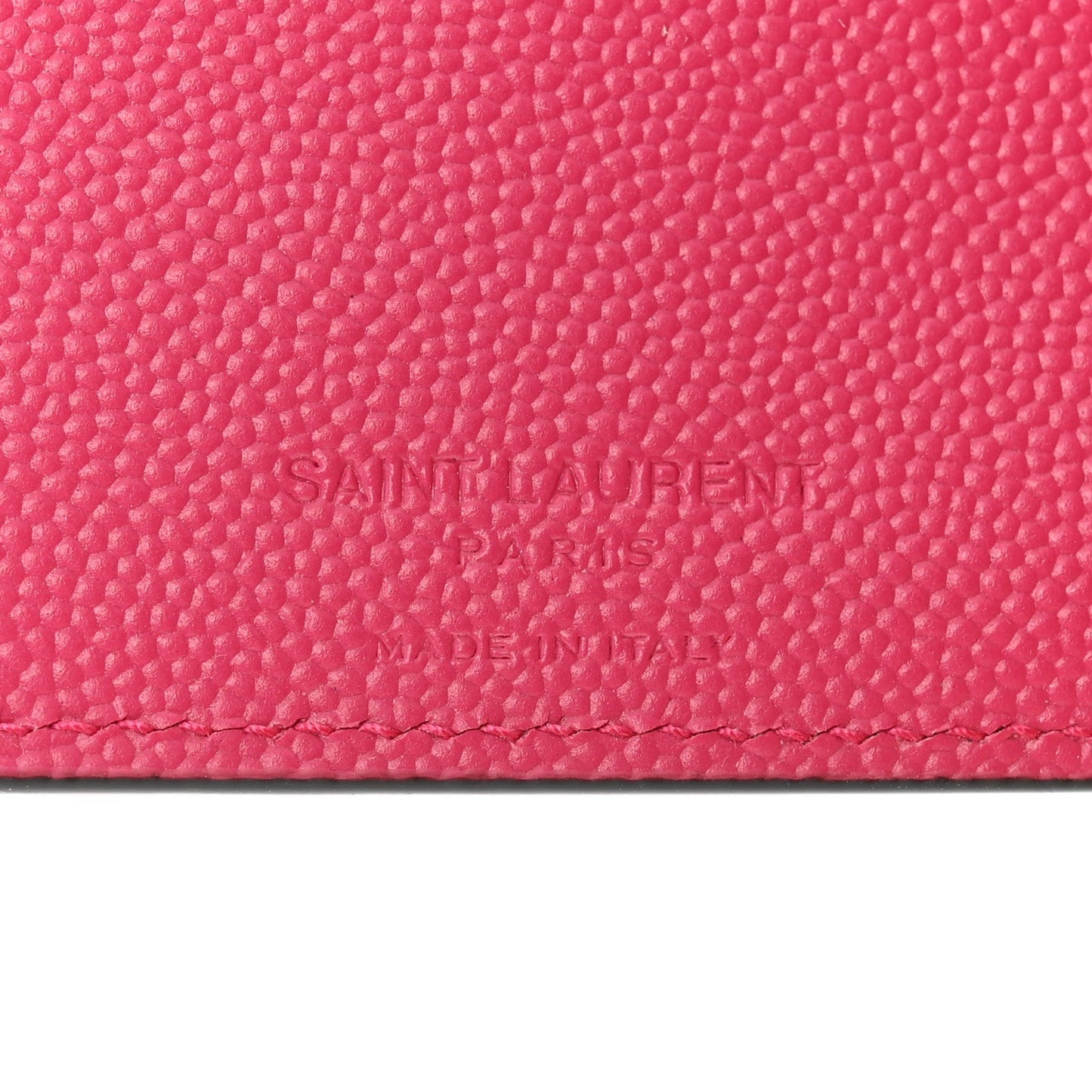 Saint Laurent Grain De Poudre Portefeuille Bi-Fold Wallet Fuchsia
