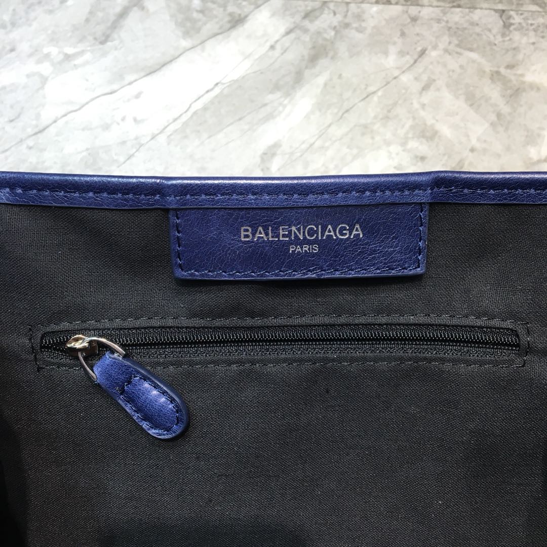Top Quality Navy Small Cabas Tote Bag In Blue, For Women,  Bags 18.5in/47cm