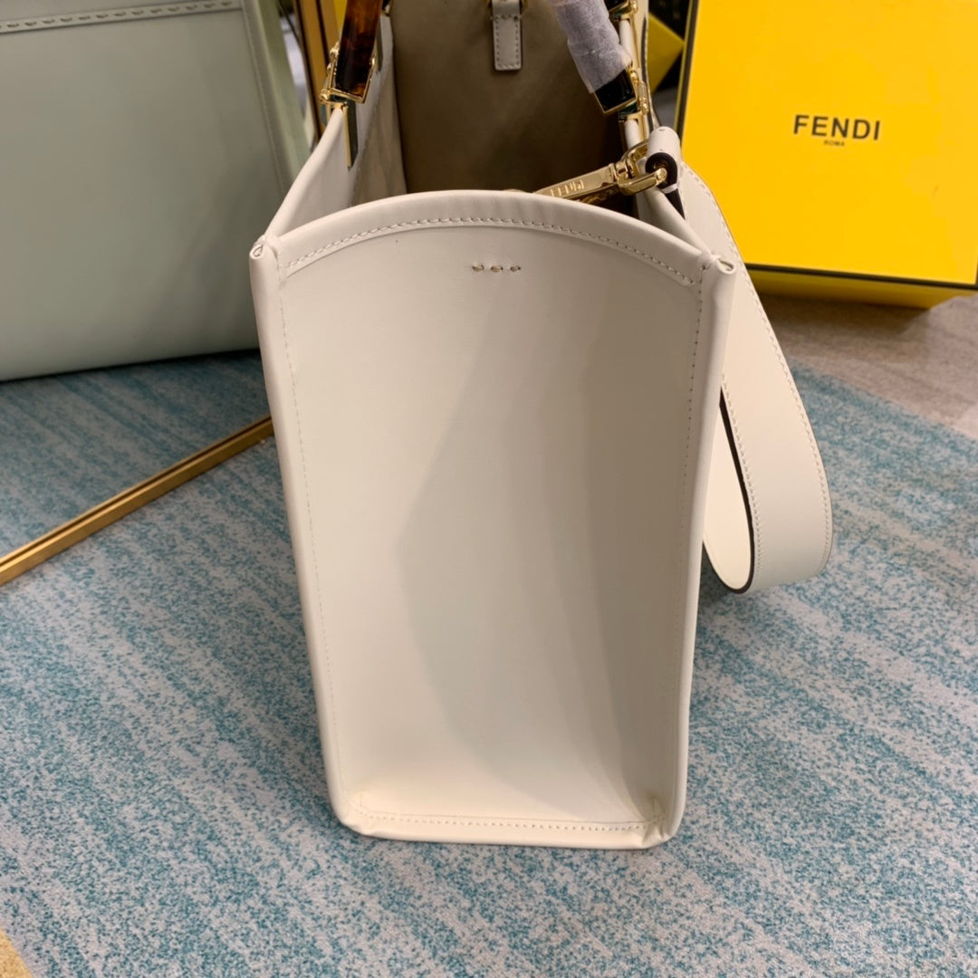 FI Sunshine Handle Bag White For Women, Handbags, Shoulder And Crossbody Bags 14.2in/36cm FF 8BH386ATop QualityLF0K7E