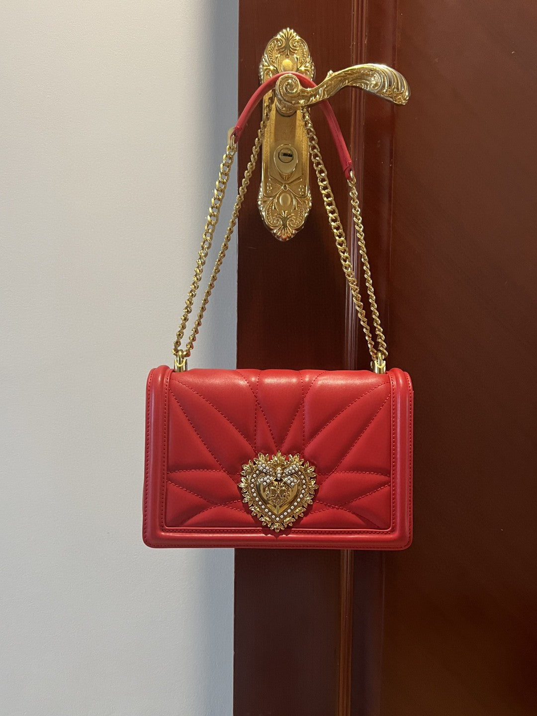 Top Quality Large Devotion Bag In Quilted Nappa Red For Women 10in/26cm Top Quality Top Quality6651AV96787124