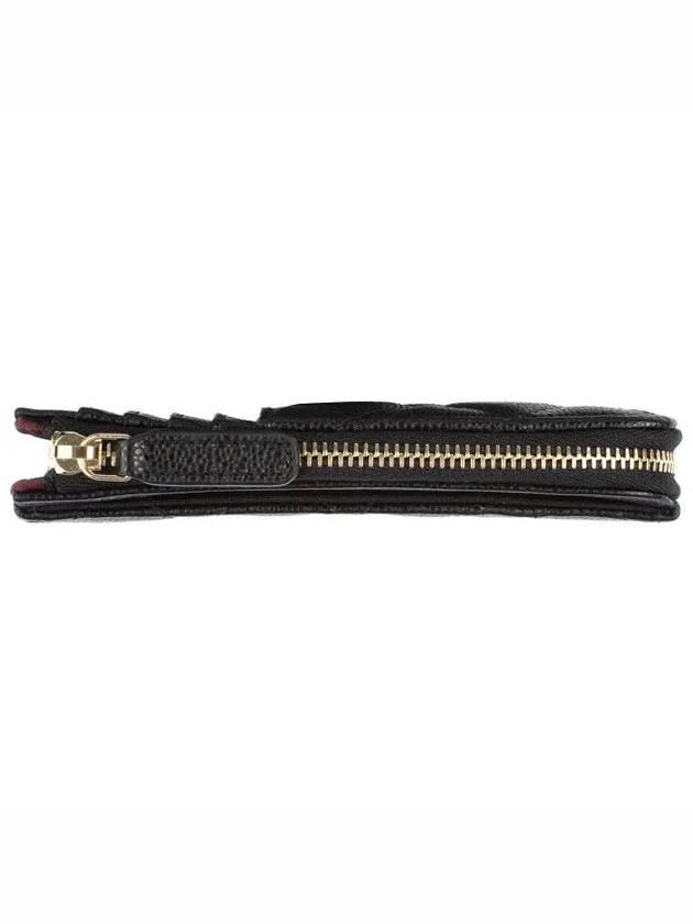 CC Logo Gold Hardware Caviar Zipper Card Wallet Black Chanel