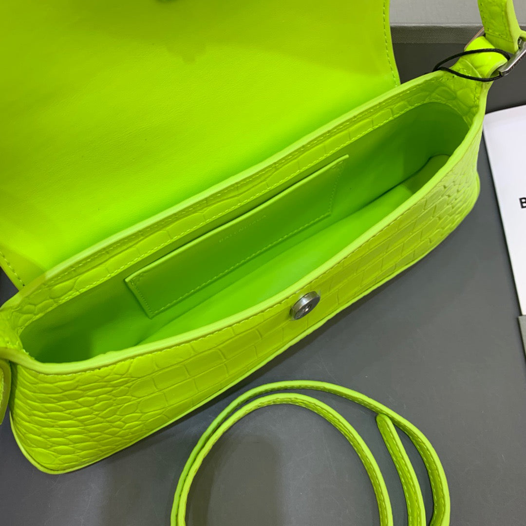 Top Quality XX Small Flap Bag Box Green Neon, For Women,  Bags 10.6in/27cm