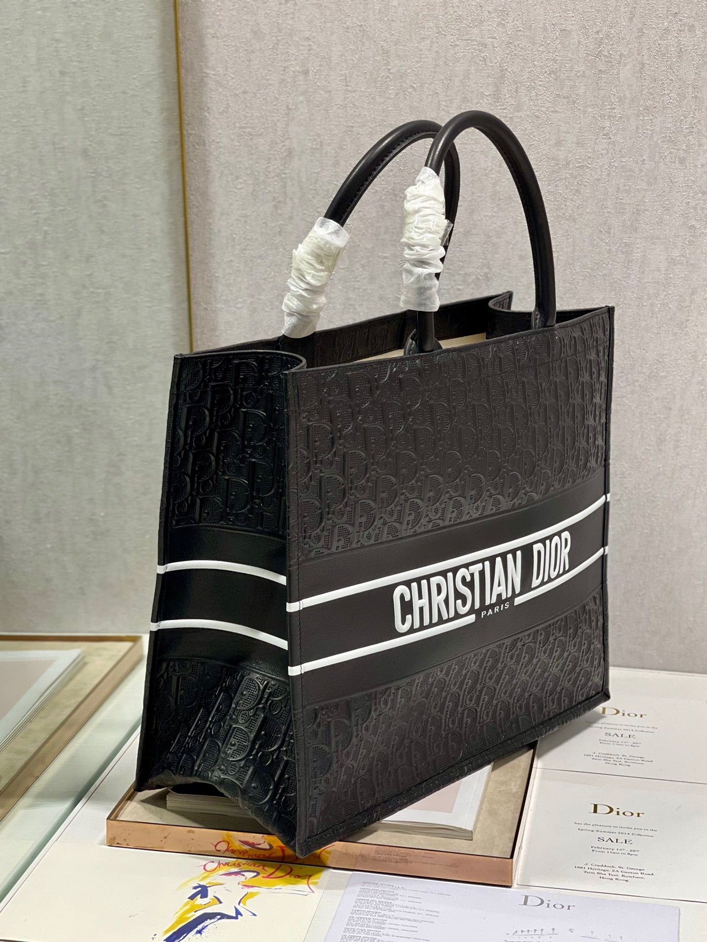 Top Quality Large Book Tote Black, For Women, Womens Handbags 16.5in/42cm CD M1286ZWSO_M900