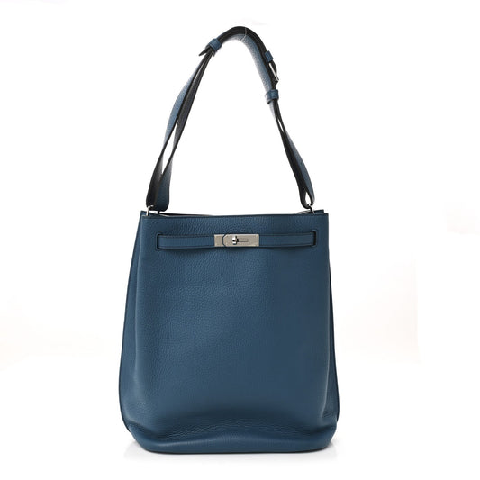 Hermes Taurillon Clemence Eclat So Kelly 26 Bleu Izmir Bleu Saphir