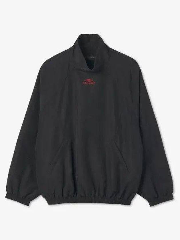 Luxury Balenciaga Trending 2025 Embroidery Logo Sports Icon Track Jacket Black