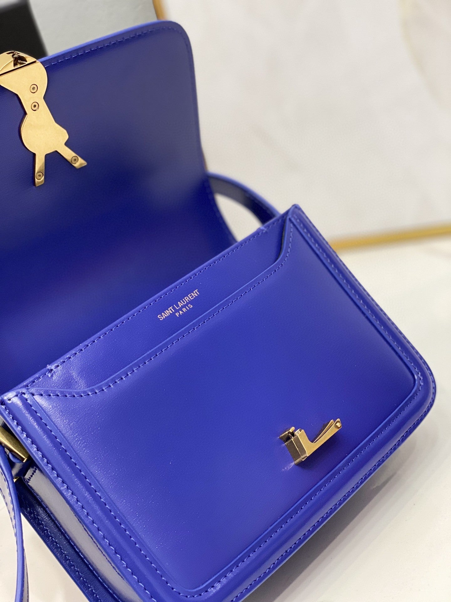 YSSL Solferino Small Satchel In Box Navy Blue For Women  7in/19cm YSL 