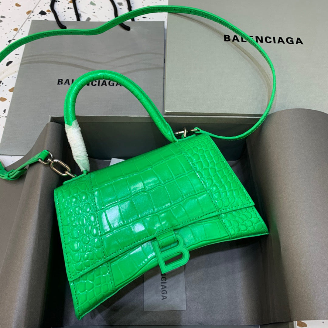 Top Quality Hourglass Small Handbag In Bright Green, For Women,  Bags 9in/23cm