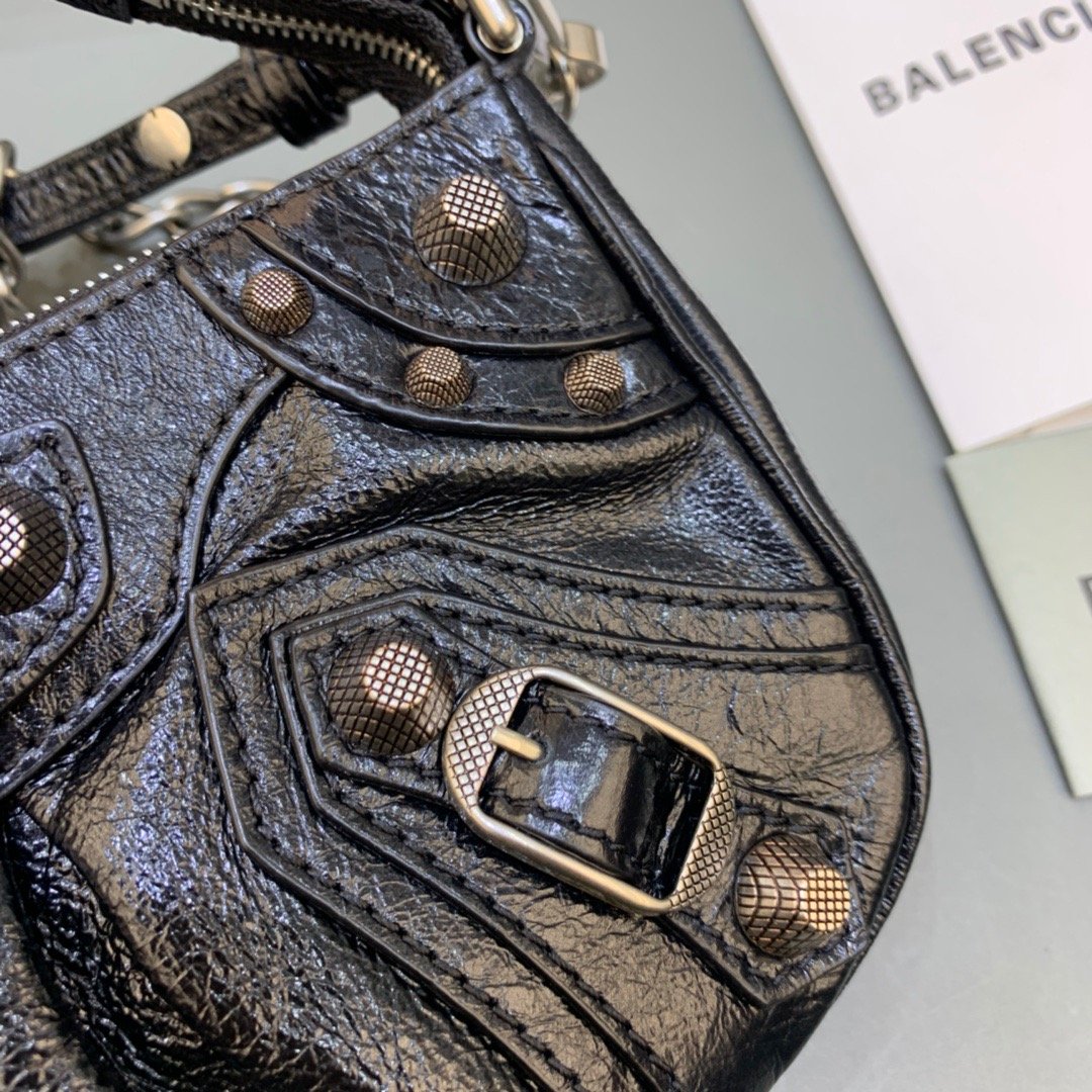 Top Quality Le Cagole Mini Bag With Chain In Black, For Women,  Bags 8.2in/21cm 6958141VG9Y1000