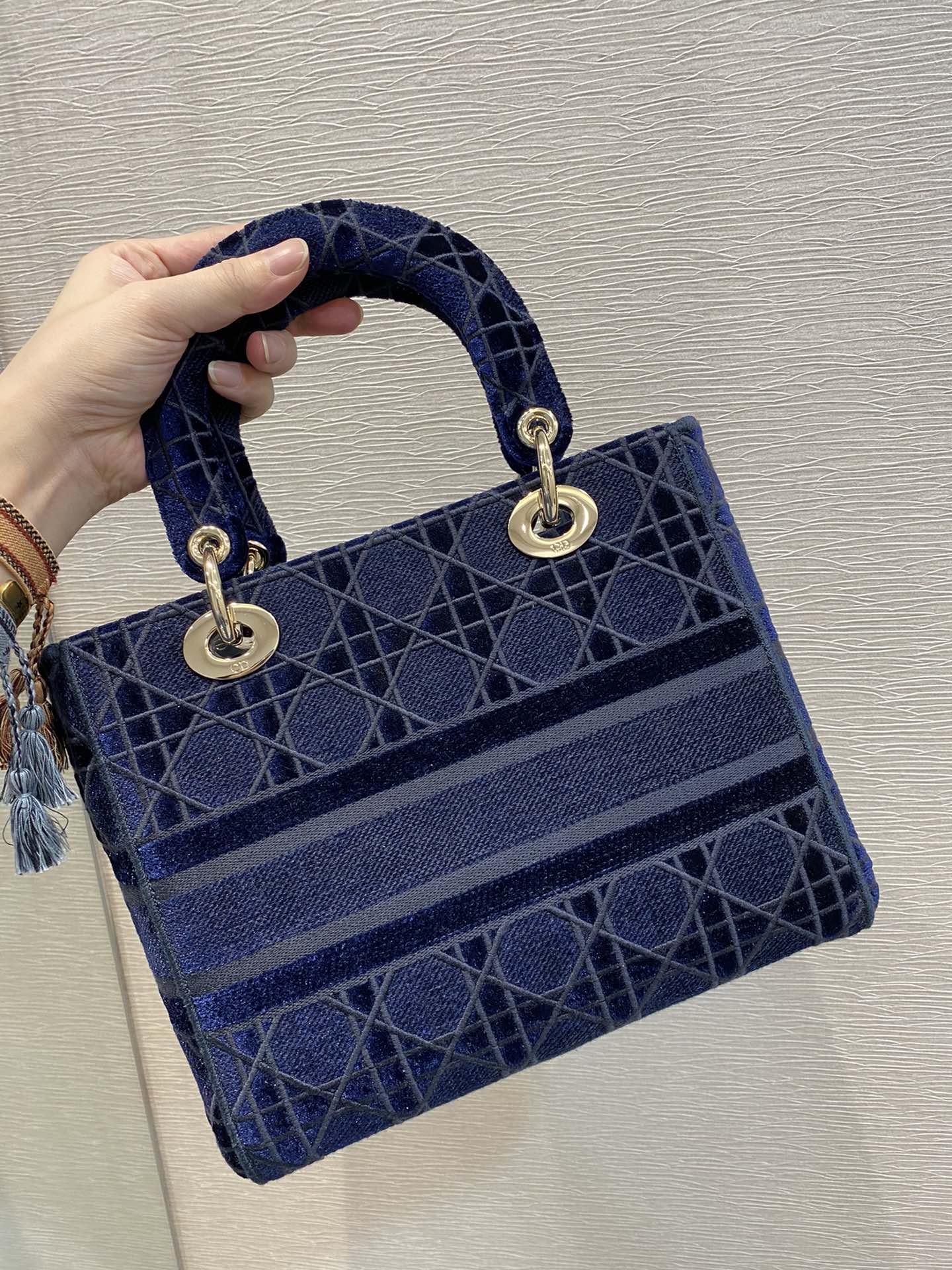 Top Quality Small Lady D-Lite Blue Bag For Women 9.5in/24cm CD