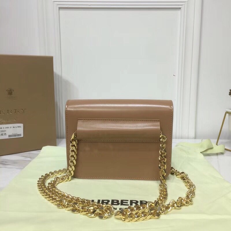 Top Quality Tb Chain Belt Bag Light Brown For Women, Bags 6.6in/17cm