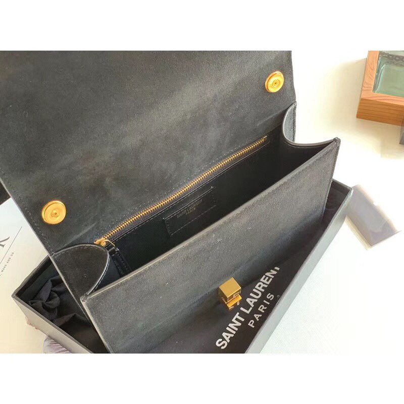Top Quality Le Carre Satchel Black For Women 9in/23cm YSL