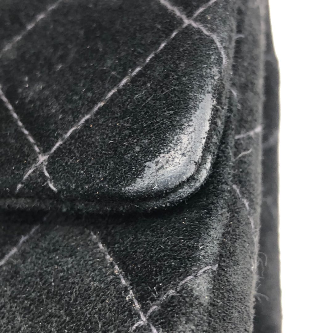 Chanel Square Flap Suede Shoulder Bag