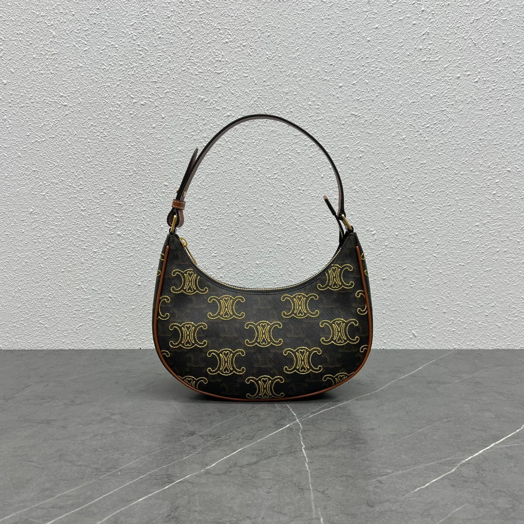 Top Quality Ava Bag In Triomphe Canvas Xl Brown For Women 9in/23.5cm