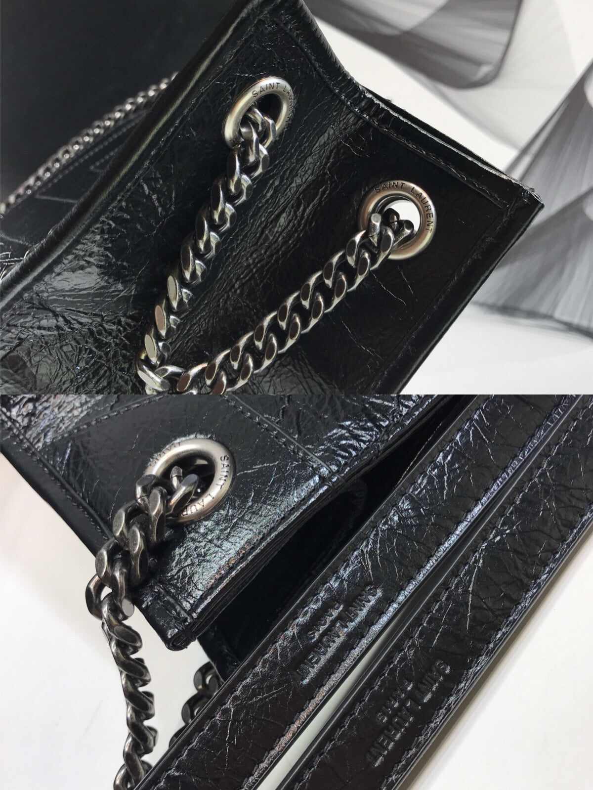 YSSL Niki Medium Shopping Bag Black For Women 12in/32cm YSL 