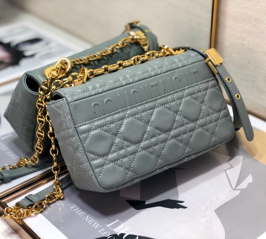Top Quality Small Caro Bag, Grey, For Women Womens Handbags, Shoulder Bags, Crossbody Bags, 20cm CD M9241UWHC_M41G