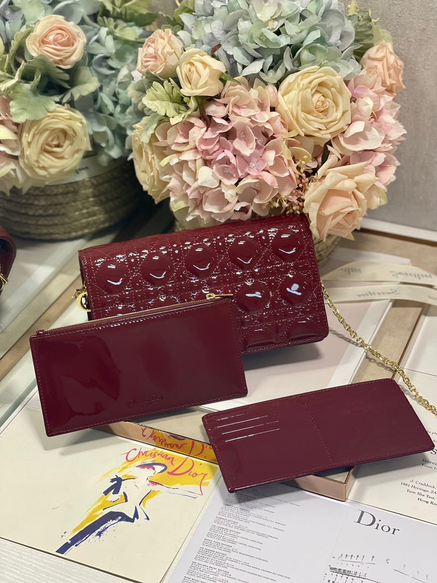 Top Quality Lady Pouch Maroon, For Women, Womens Handbags 8.5in/21.5cm CD