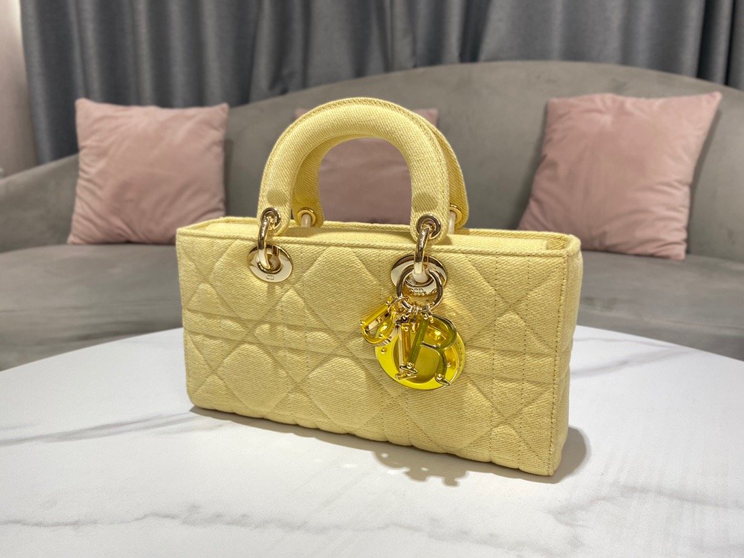 Top Quality Lady D-Joy Bag Yellow For Women, Womens Handbags 26cm/10in CD