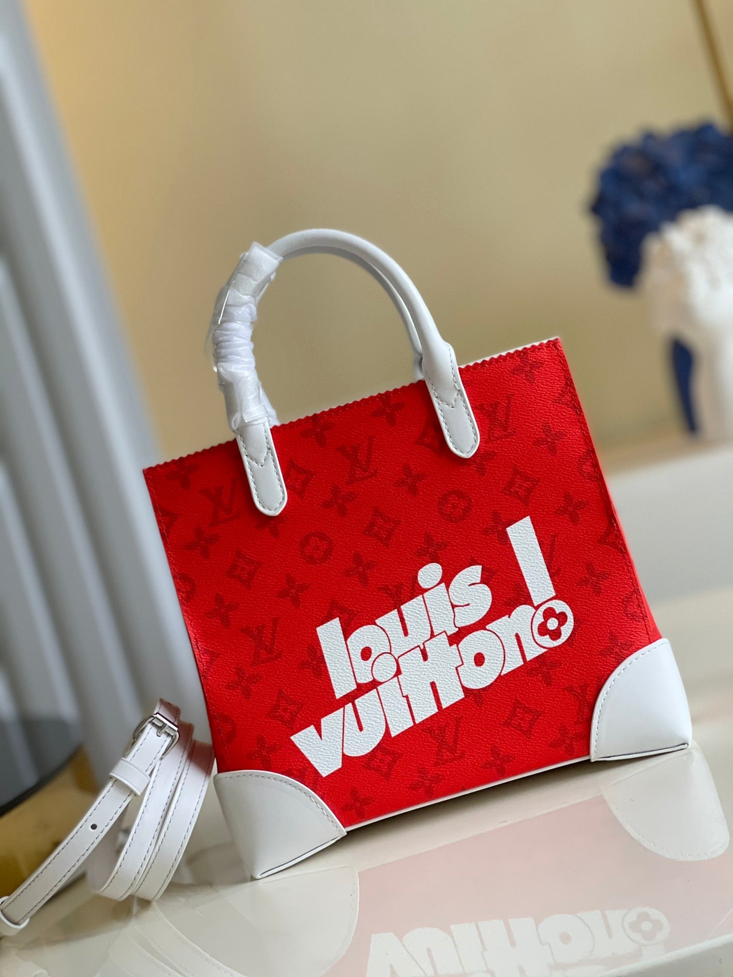 Top Quality Litter Bag  Monogram Canvas Red By Virgil Abloh For Men, Mens Bags, Shoulder And Crossbody Bags 9.4in/24cm Top Quality