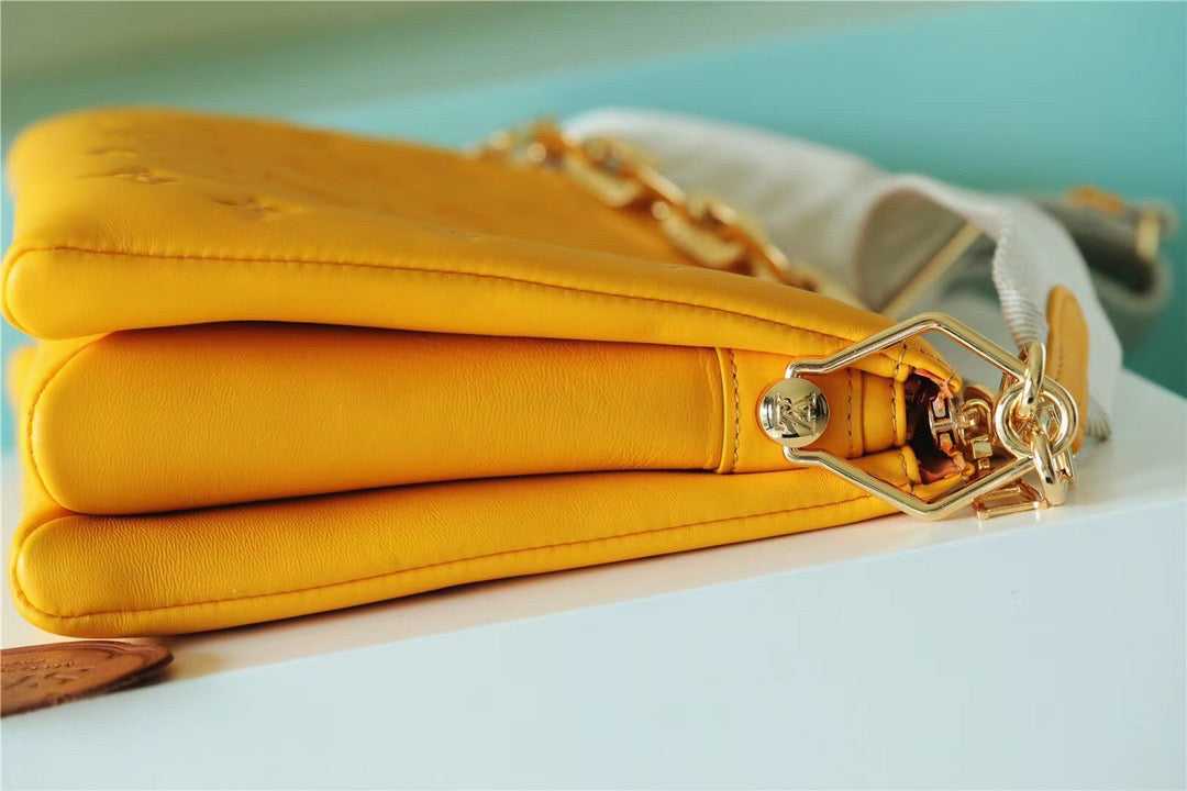Top Quality Coussin MM Monogram Yellow For Women, Womens Handbags, Shoulder And Crossbody Bags 13.4in/34cm Top Quality 