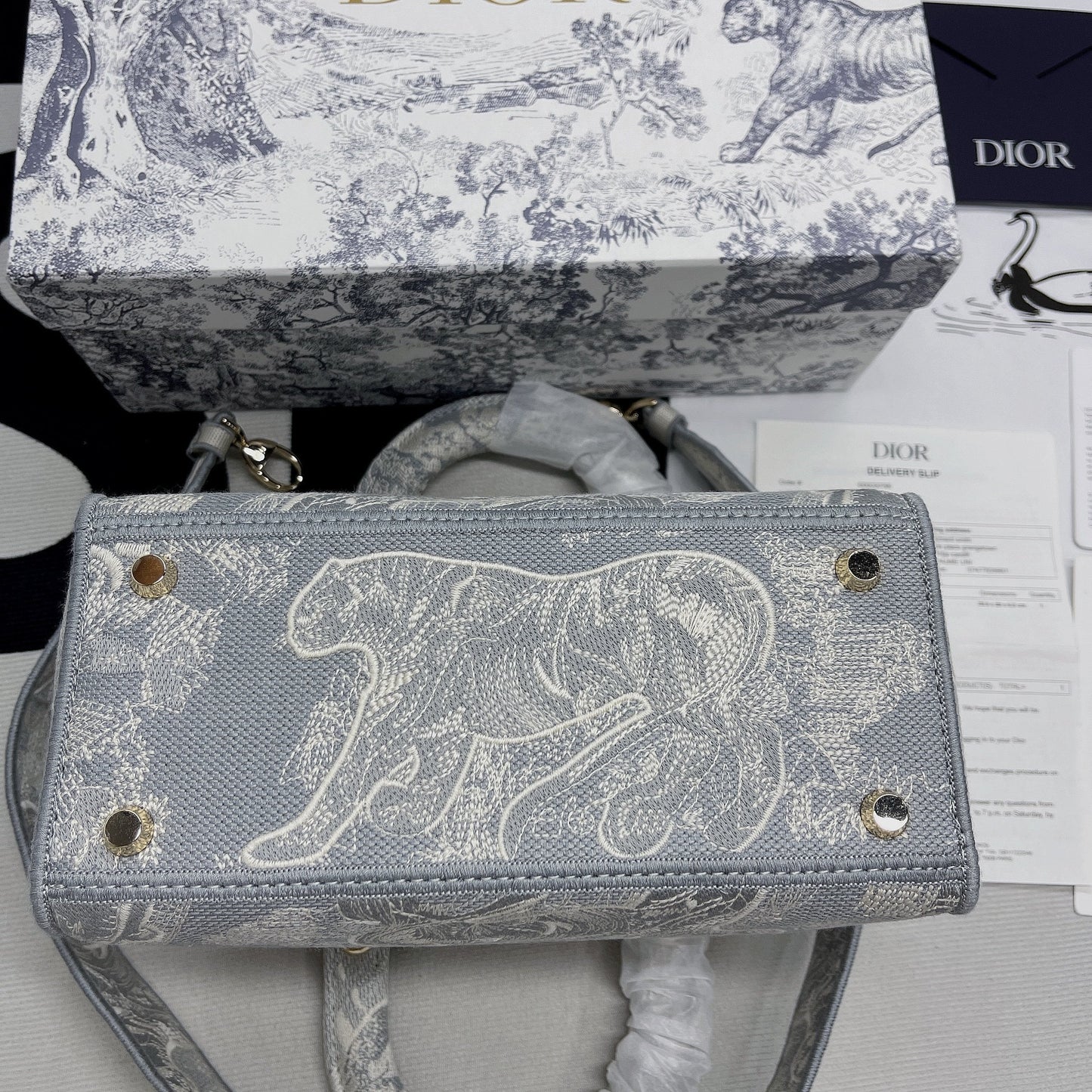 Top Quality MeTop Qualityum Lady D-Lite Bag Grey, For Women, Womens Handbags 24cm/9.5in CD