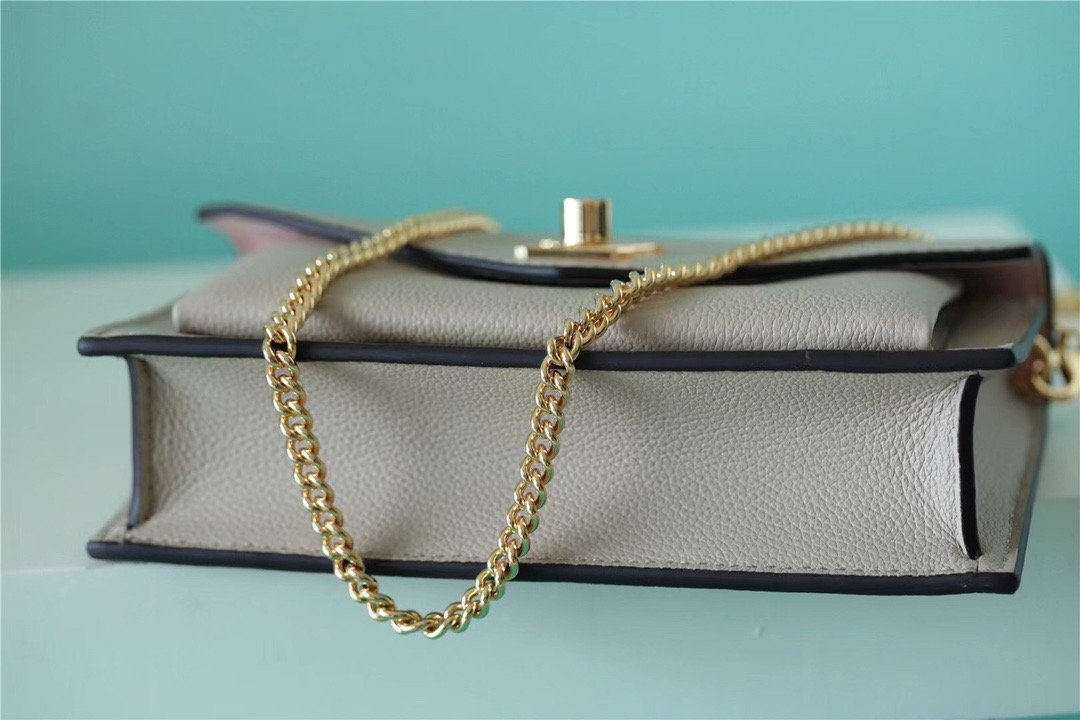 Top Quality Mylockme Chain Pochette Grey For Women,  Shoulder and Crossbody Bags 7.5in/19cm Top Quality 