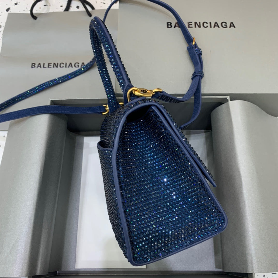Top Quality Hourglass Small Handbag In Dark Blue, For Women,  Bags 9in/23cm