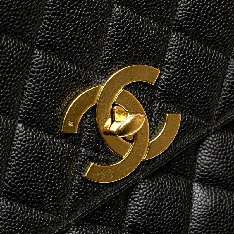 Chanel Coco Mark Matelassé Caviar Shoulder Bag