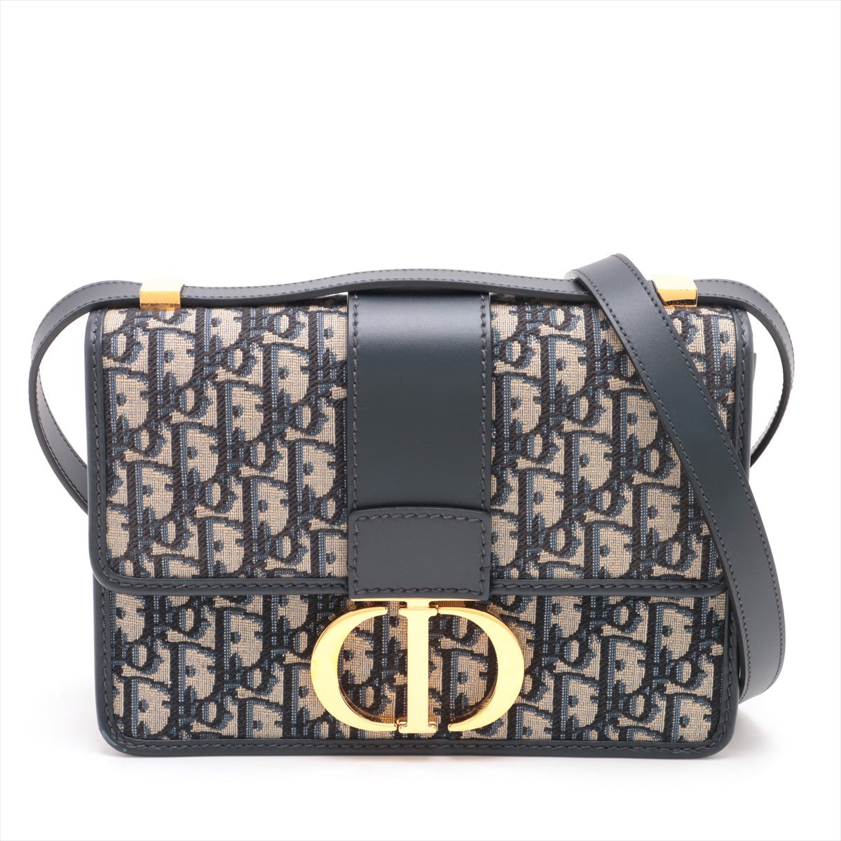 Christian Dior Blue Dior Oblique Jacquard 30 Montaigne Shoulder Bag [Clearance Sale]
