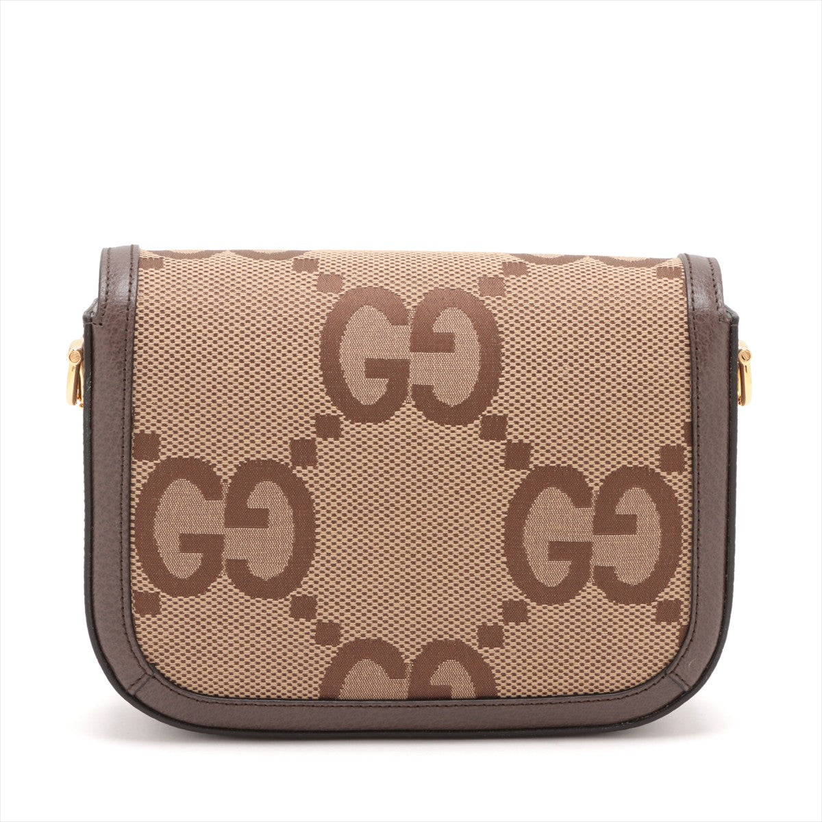 Gucci Brown Canvas Jumbo GG Horsebit 1955 Mini Shoulder Bag [Clearance Sale]