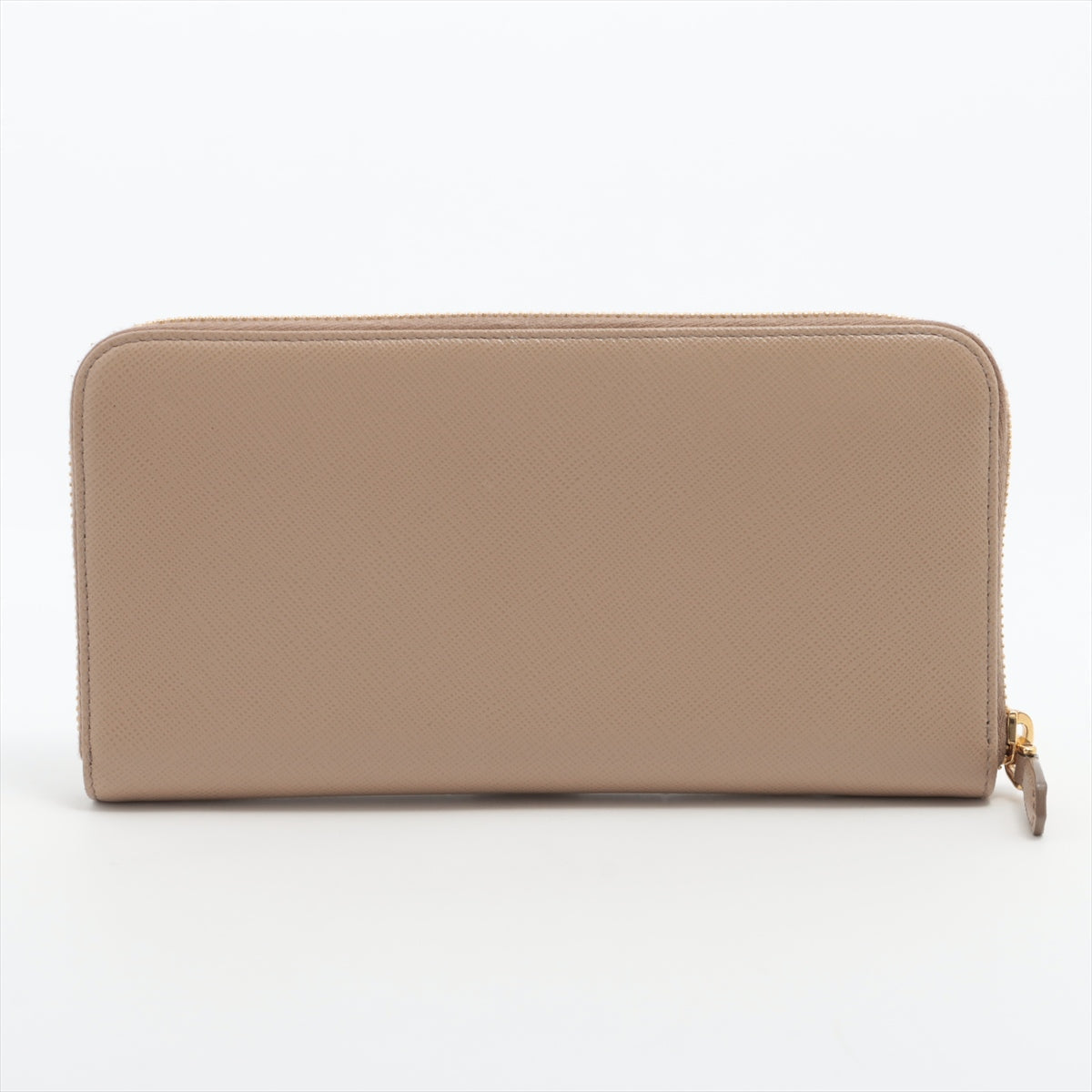 Prada Cammeo Saffiano Triangle Large Zip Around Leather Wallet [Clearance Sale]