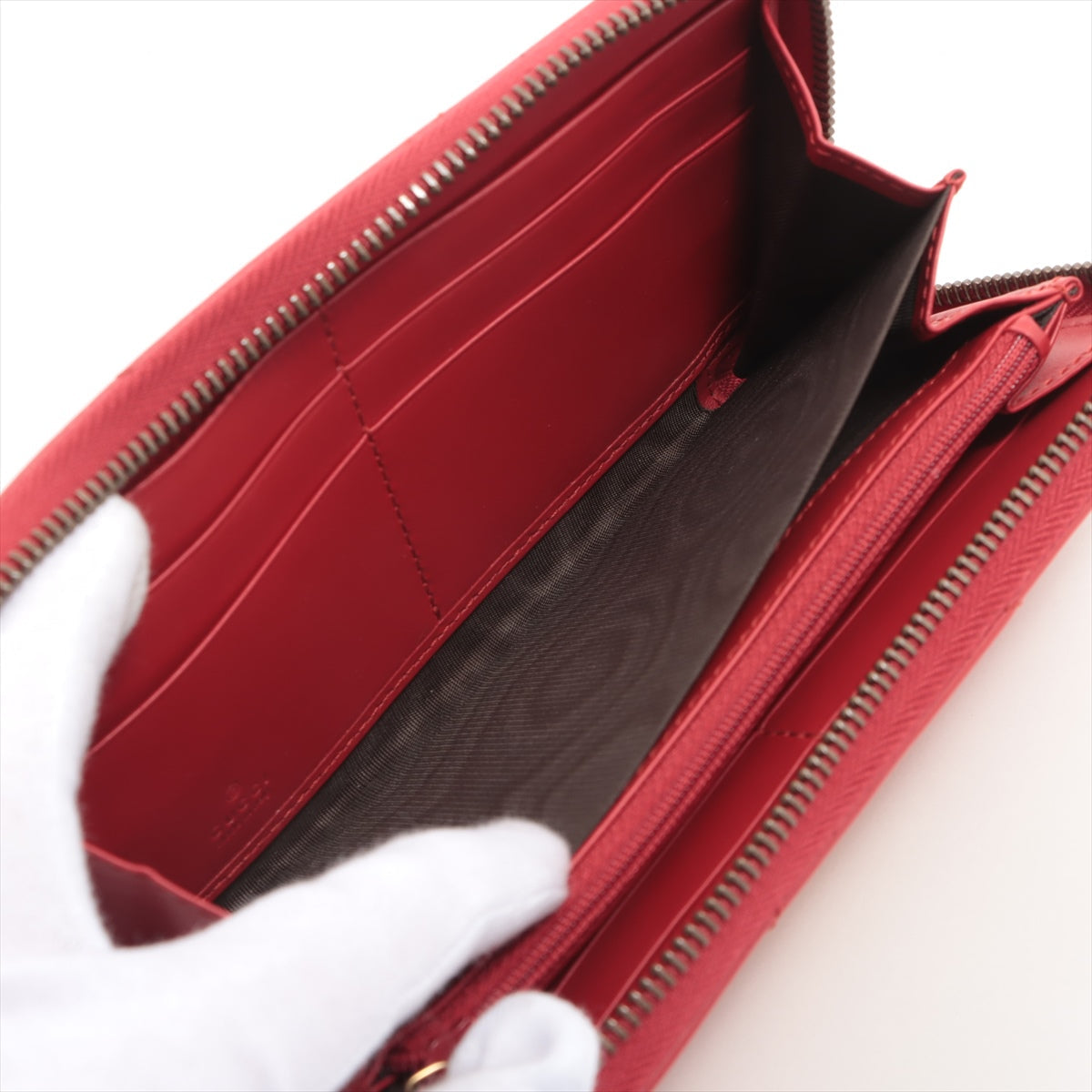 Gucci Red GG Marmont Matelasse Zip Around Wallet [Clearance Sale]