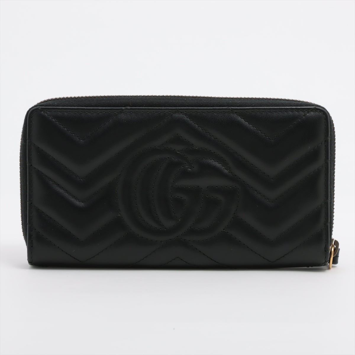 Gucci Black GG Marmont Matelasse Zip Around Wallet [Clearance Sale]
