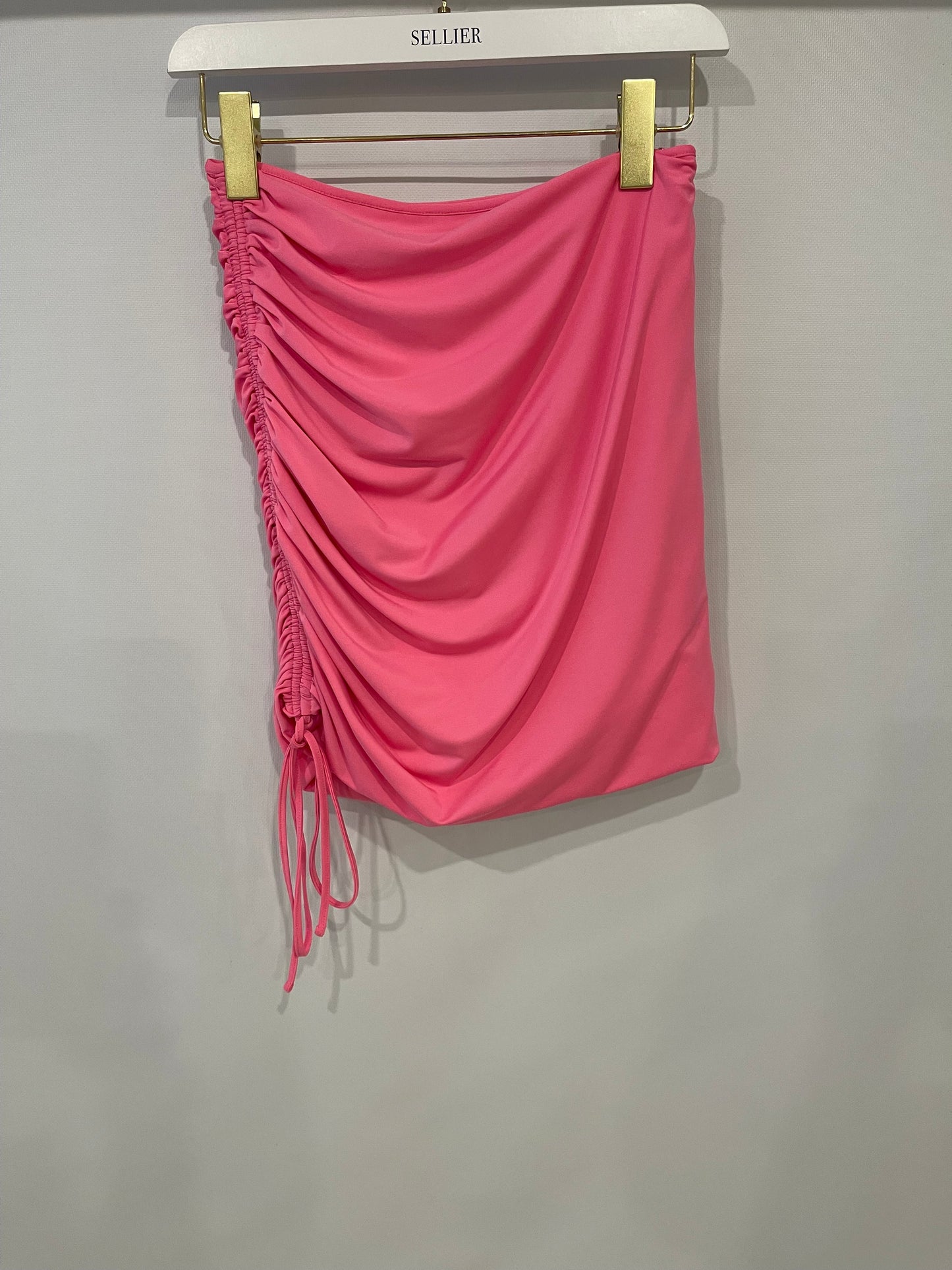 David Koma Pink Sleeveless Top and Mini Ruched Skirt Set Size UK 10 RRP £1,200
