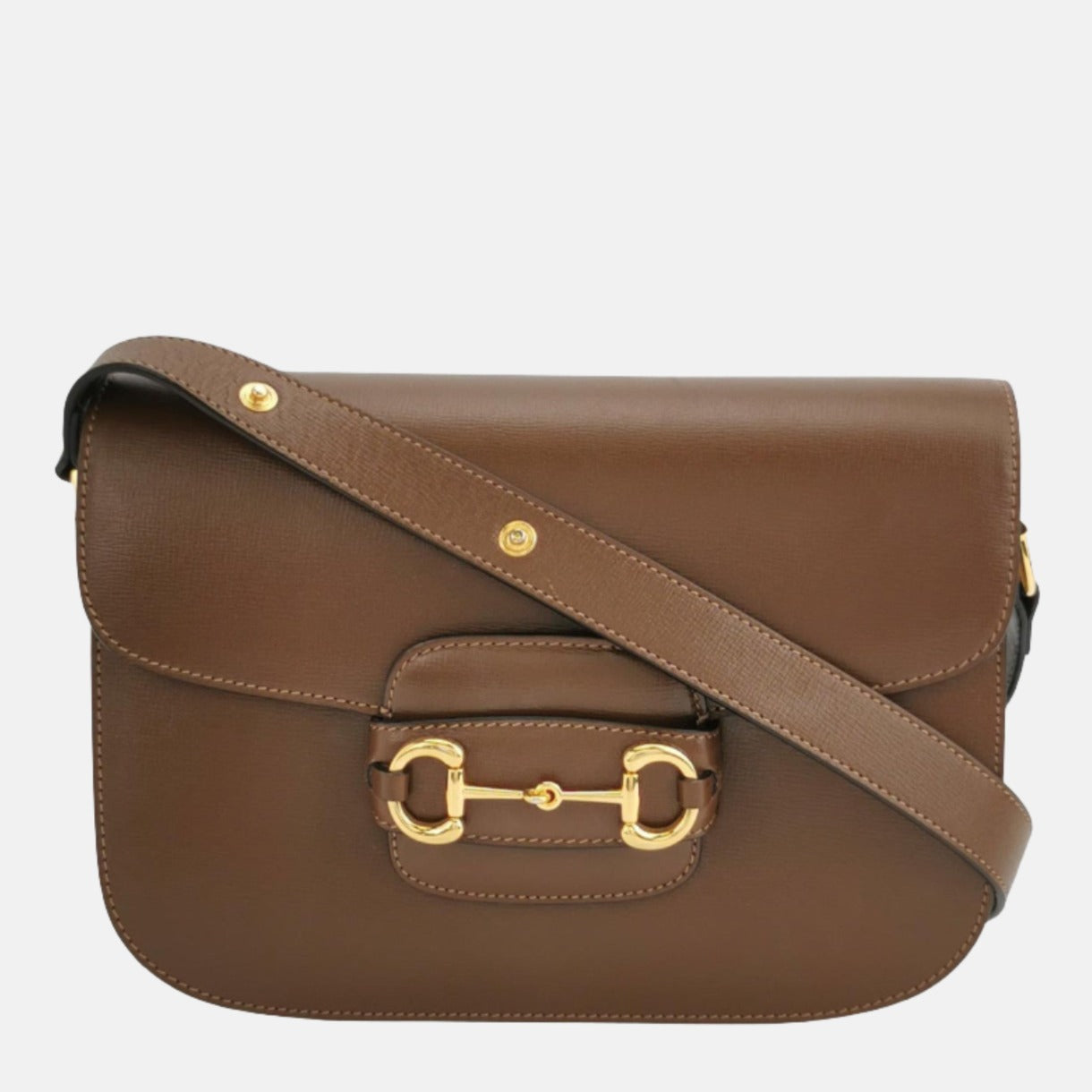 Gucci 1955 Horsebit Shoulder Bag Caramel Brown Small Leather