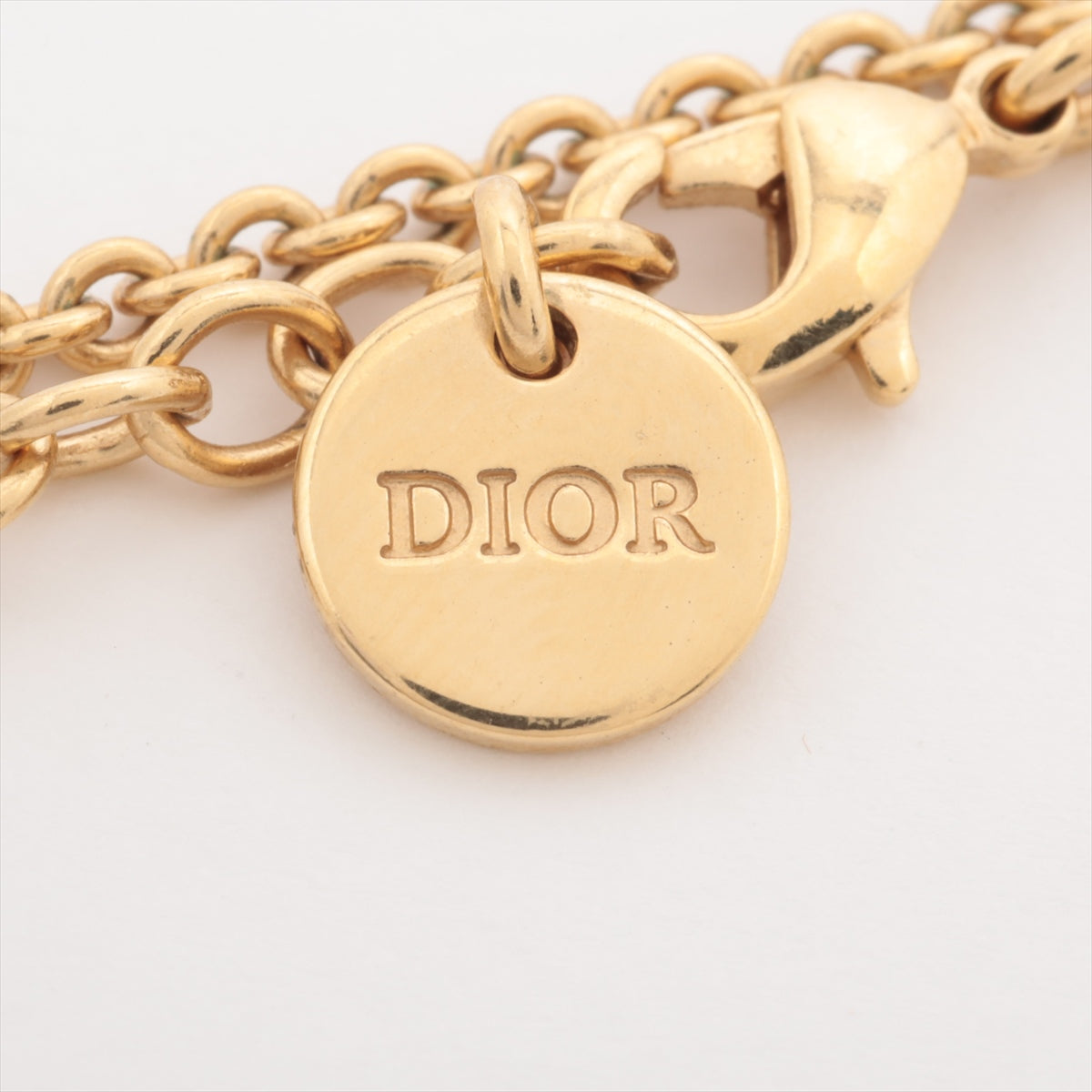 Christian Dior Rhinestone Gold Necklace Costume Jewellery
