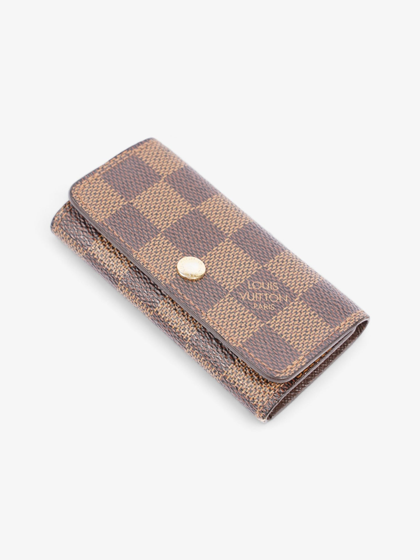 Louis Vuitton 4 Key Holder Damier Ebene Coated Canvas