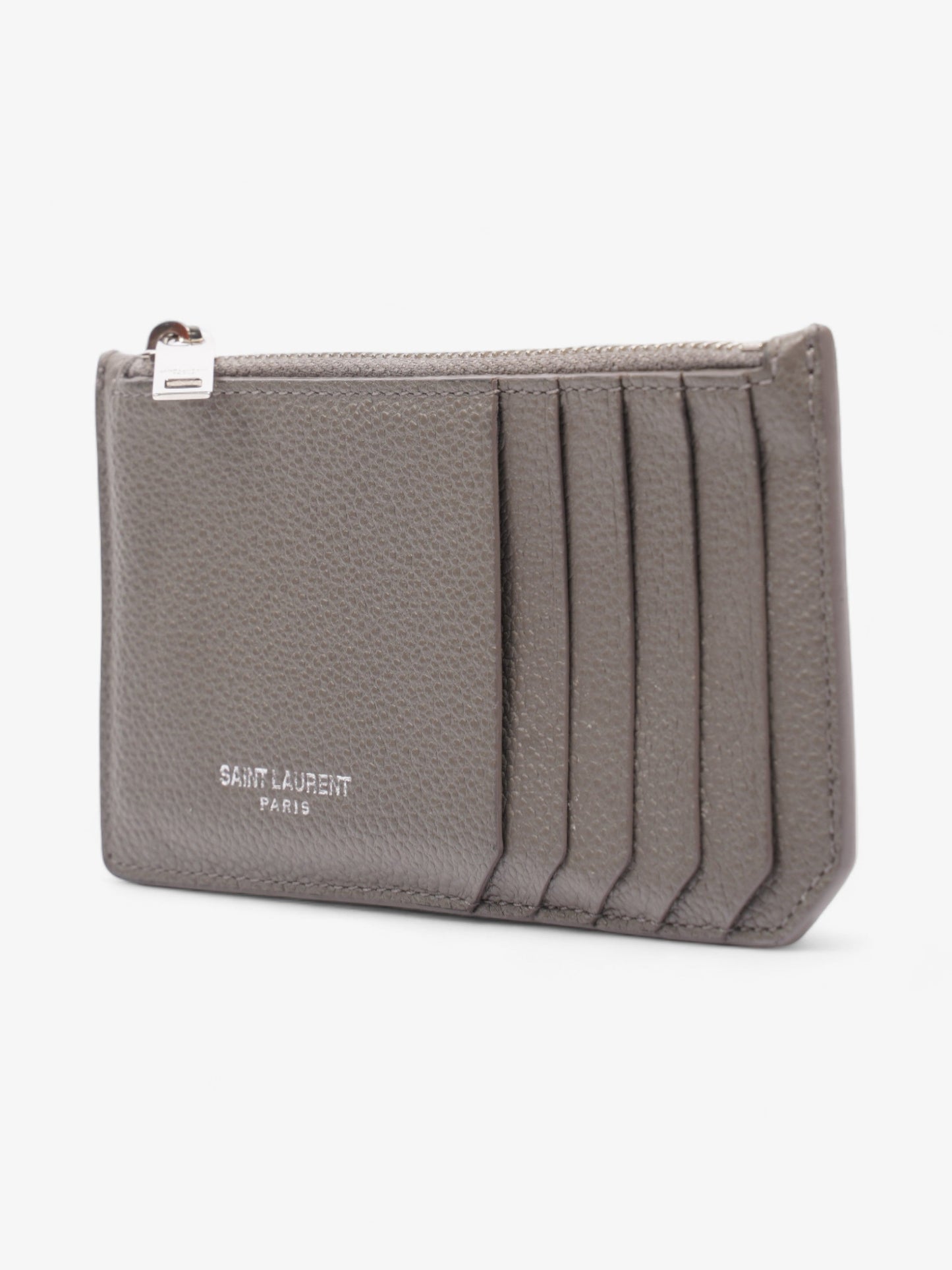Saint Laurent Coin Purse Grey Leather
